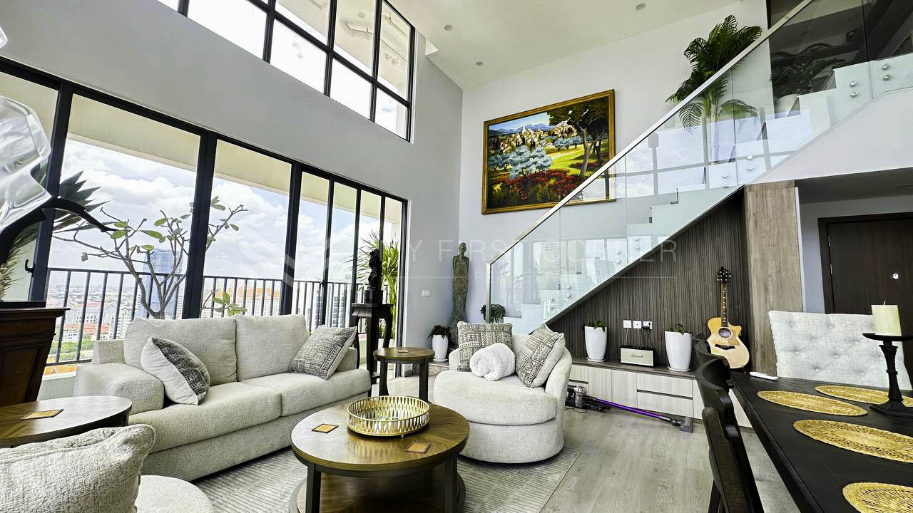 21th floor 3 bedroom duplex for sale in Boeung Trabek Chamkarmorn Phnom Penh, view 4