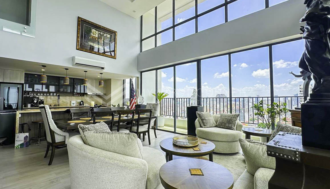 21th floor 3 bedroom duplex for sale in Boeung Trabek Chamkarmorn Phnom Penh, view 5