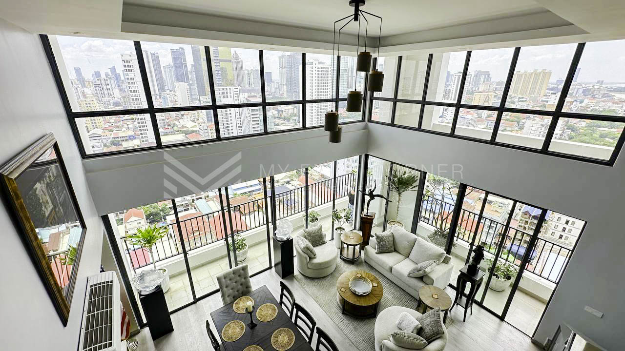 21th floor 3 bedroom duplex for sale in Boeung Trabek Chamkarmorn Phnom Penh, Phnom Penh