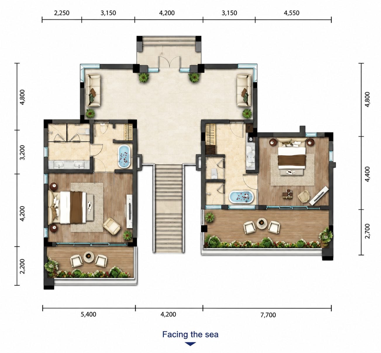 Ocean View Three-Bedroom Pool Villa, view 4